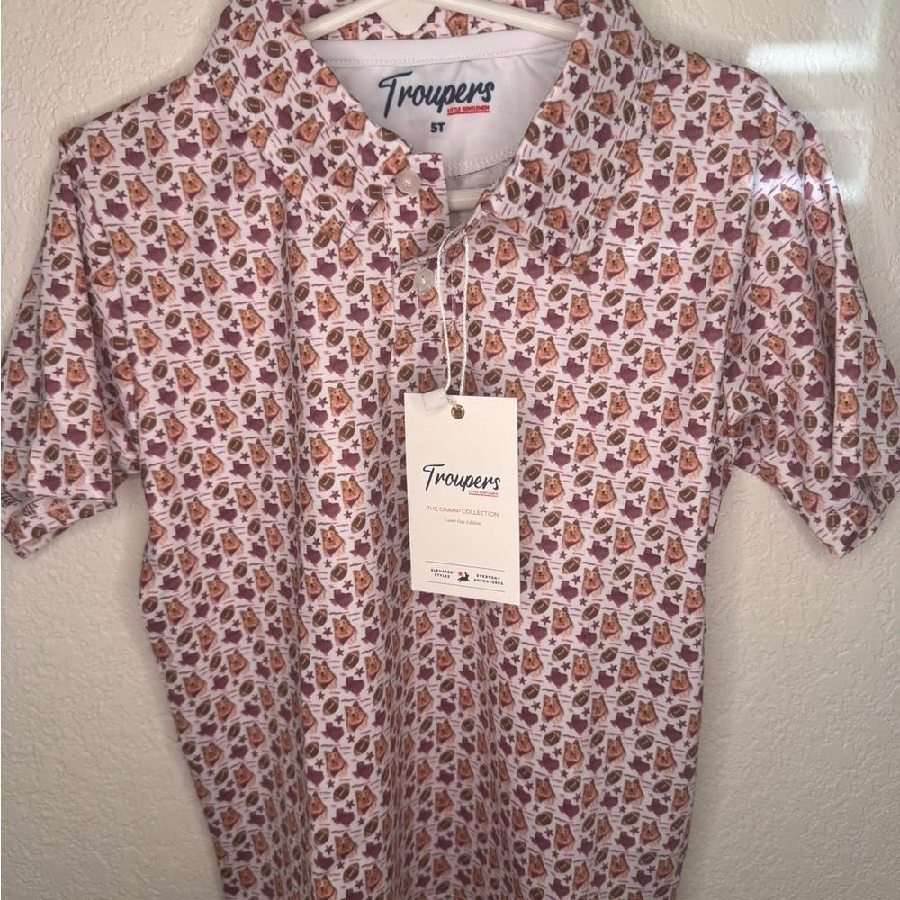 Kids' Aggie Gameday golf polo 5T